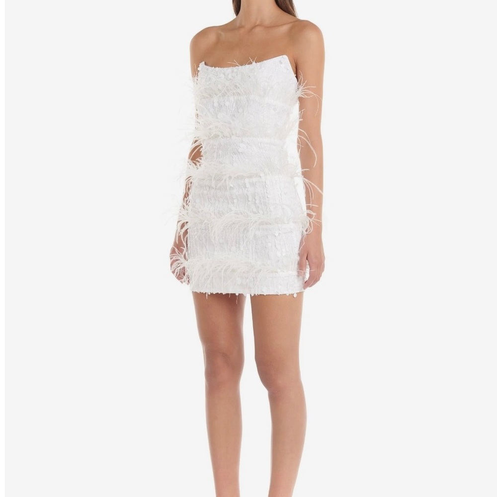 Eliya the label Tiffany dress - White Feather Mini Dress